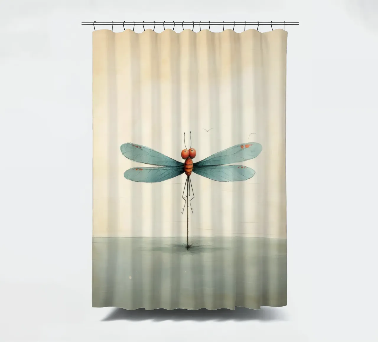 Libellula minimale 2 tenda da doccia da Minimal Animal Art
