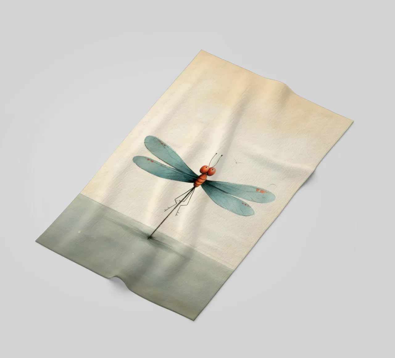 Libellula minimale 2 telo mare da Minimal Animal Art