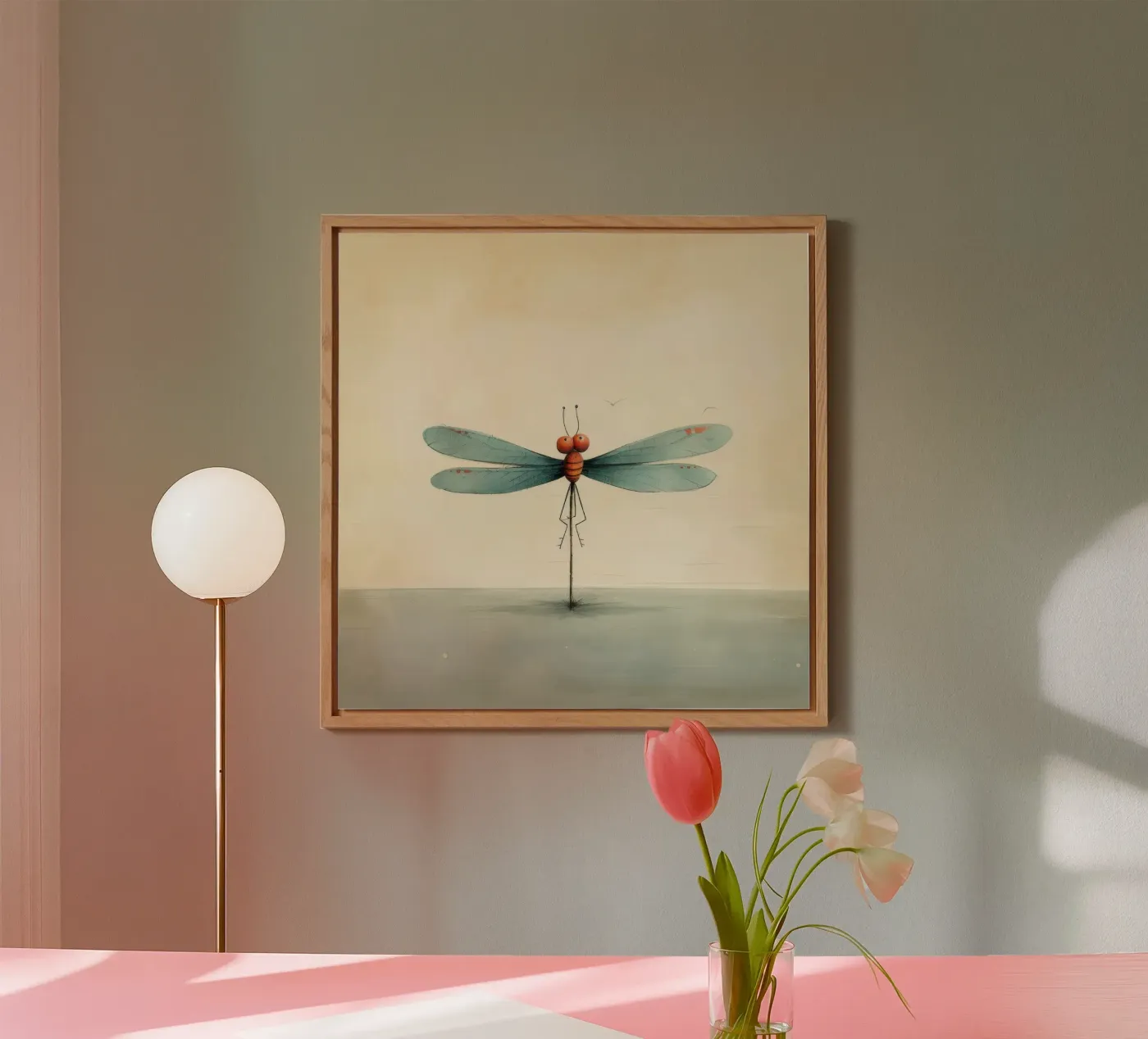 Minimo Dragonfly pannello forex da Minimal Animal Art