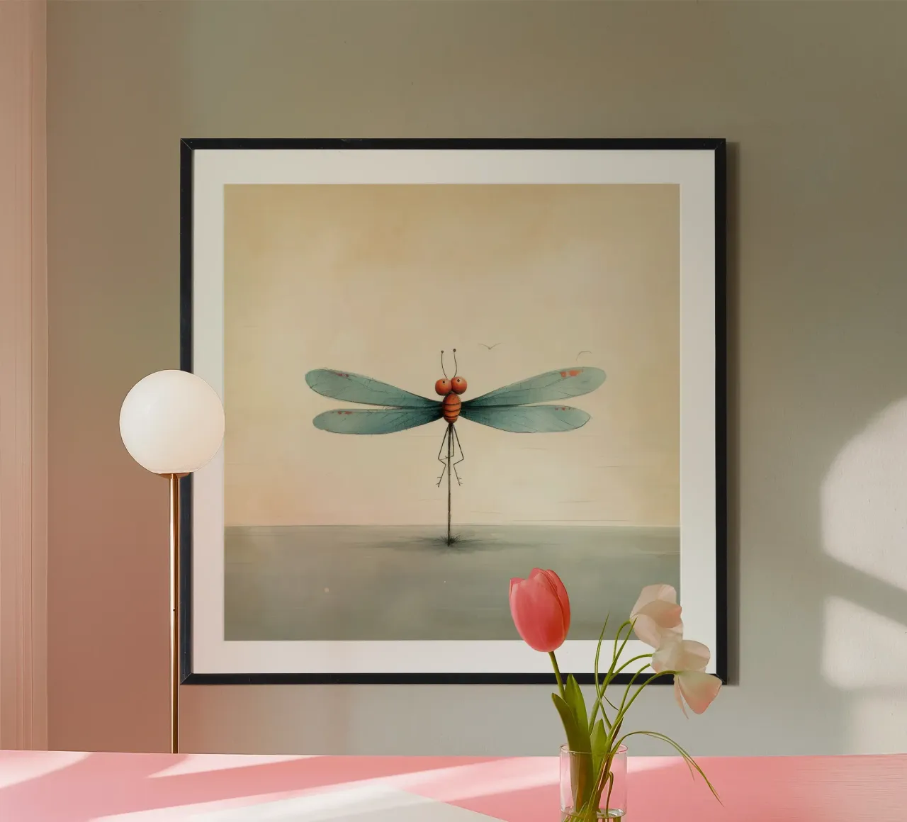 Libellula minimale 2 carta hahnemühle da Minimal Animal Art