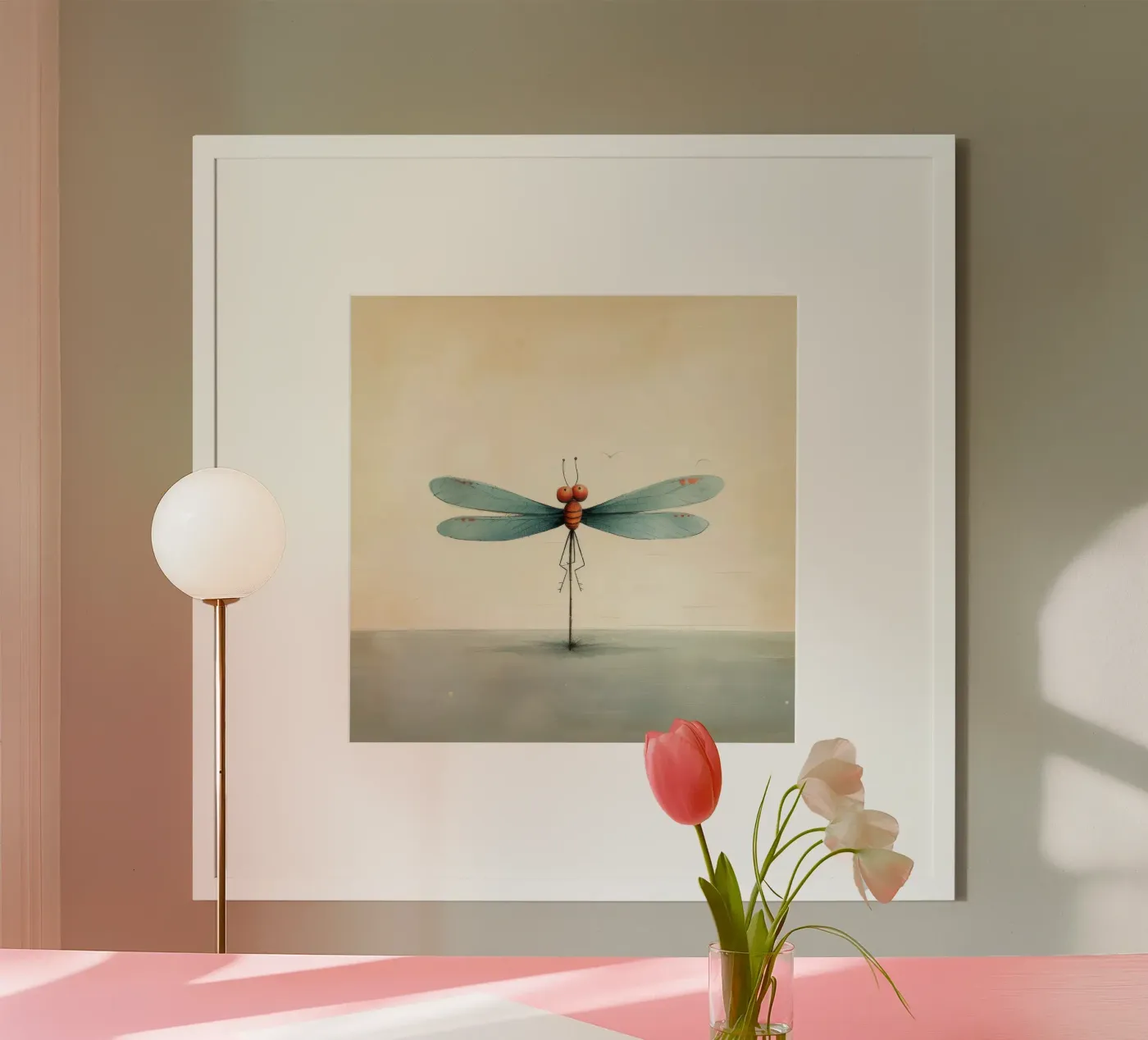 Minimo Dragonfly poster da Minimal Animal Art