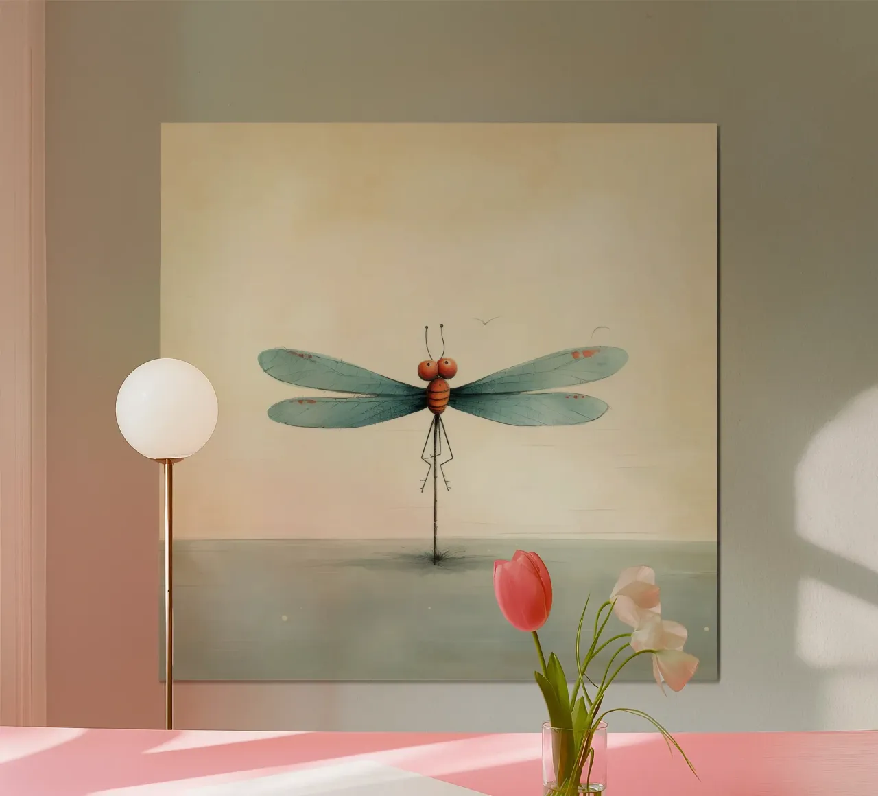 Libellula minimale 2 carta hahnemühle da Minimal Animal Art