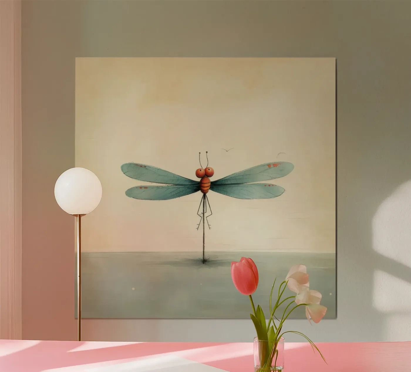 Minimo Dragonfly poster da Minimal Animal Art