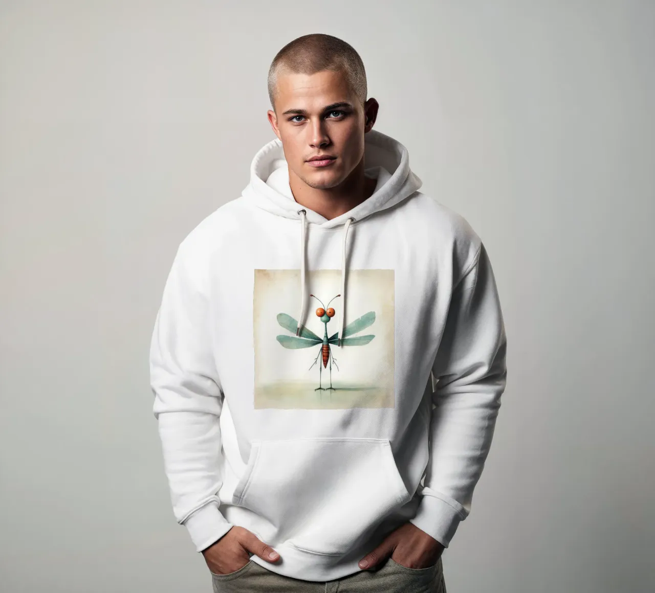 Libellula minimale 3 felpa con cappuccio da Minimal Animal Art