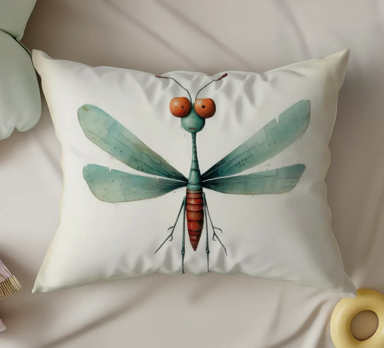 Libellula minimale 3 cuscino da Minimal Animal Art
