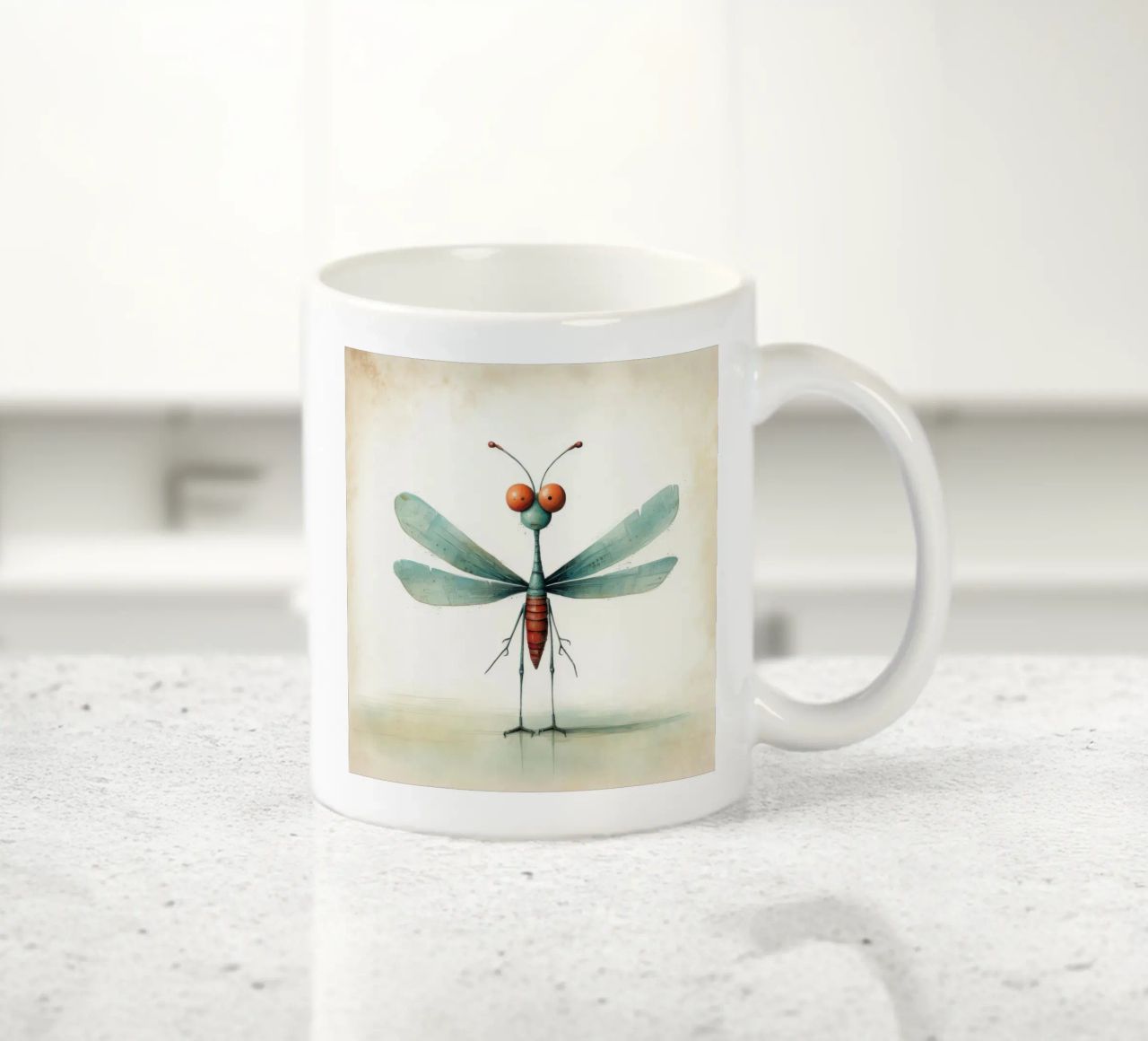Libellula minimale 3 tazza in ceramica da Minimal Animal Art