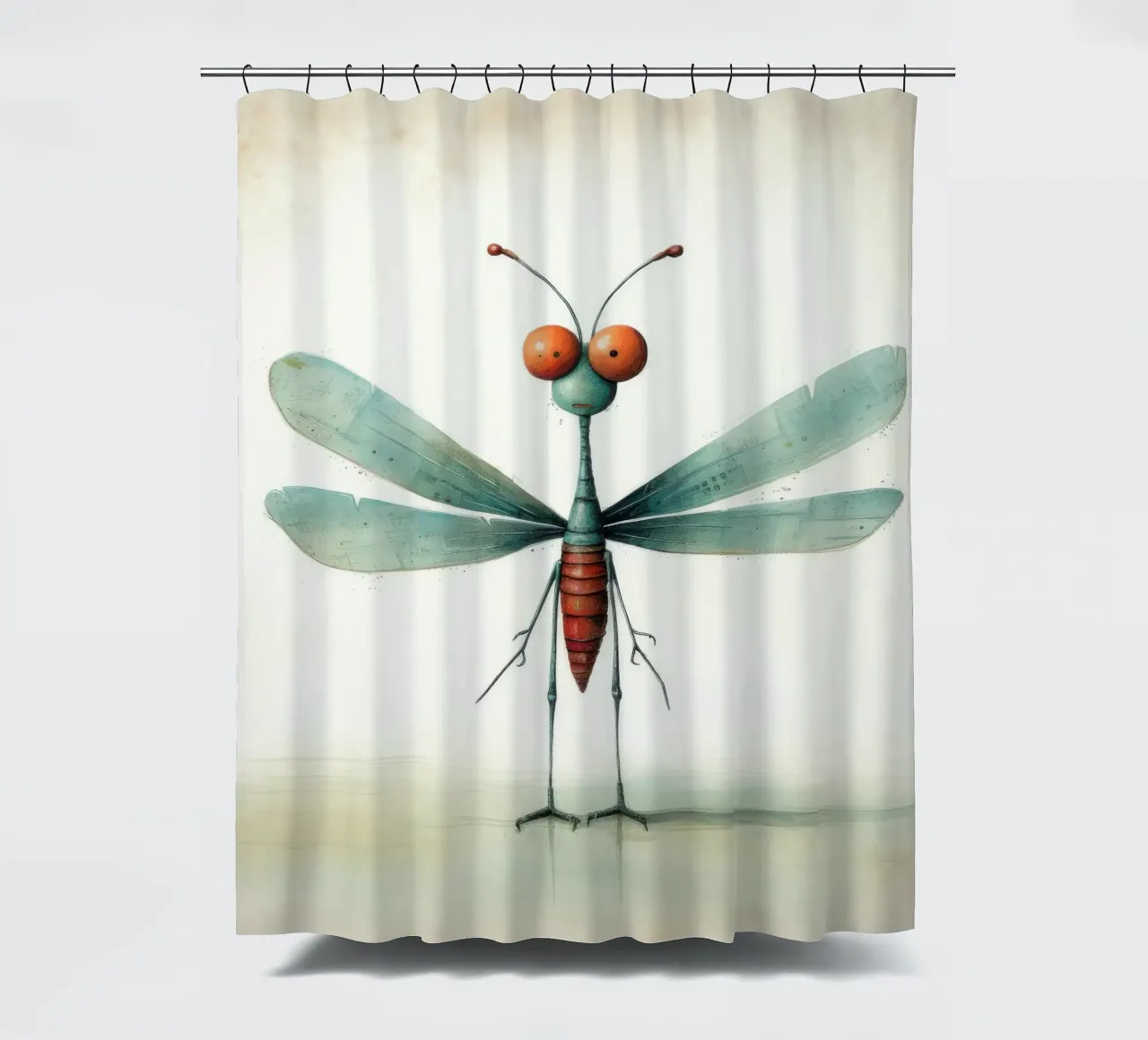 Libellula minimale 3 tenda da doccia da Minimal Animal Art
