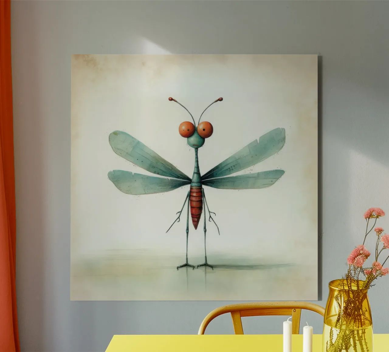 Libellula minimale 3 alluminio dibond da Minimal Animal Art