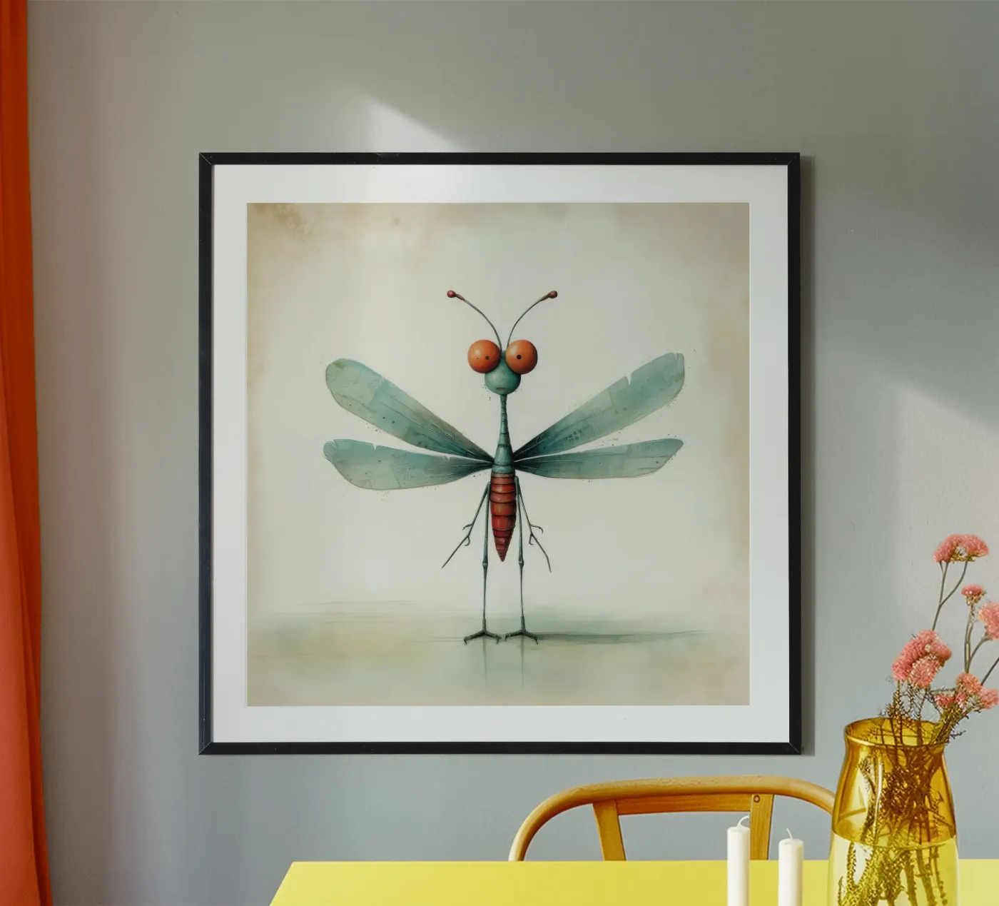 Minimo Dragonfly poster da Minimal Animal Art