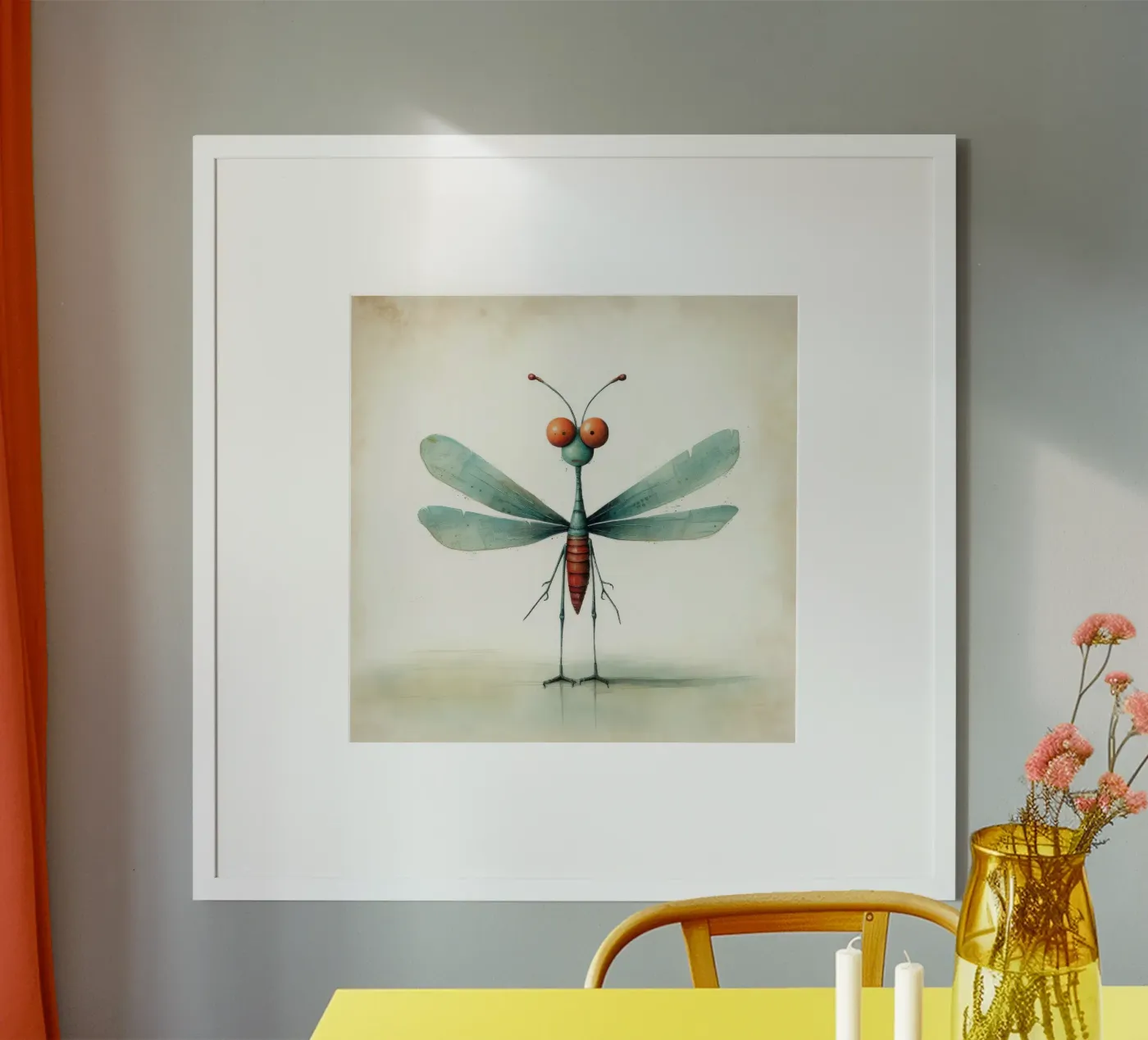 Minimo Dragonfly poster da Minimal Animal Art