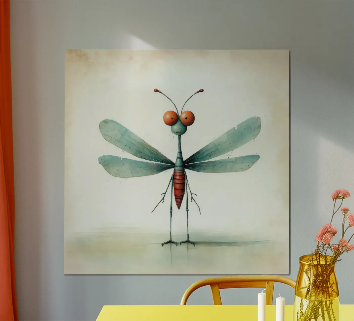 Minimo Dragonfly poster da Minimal Animal Art