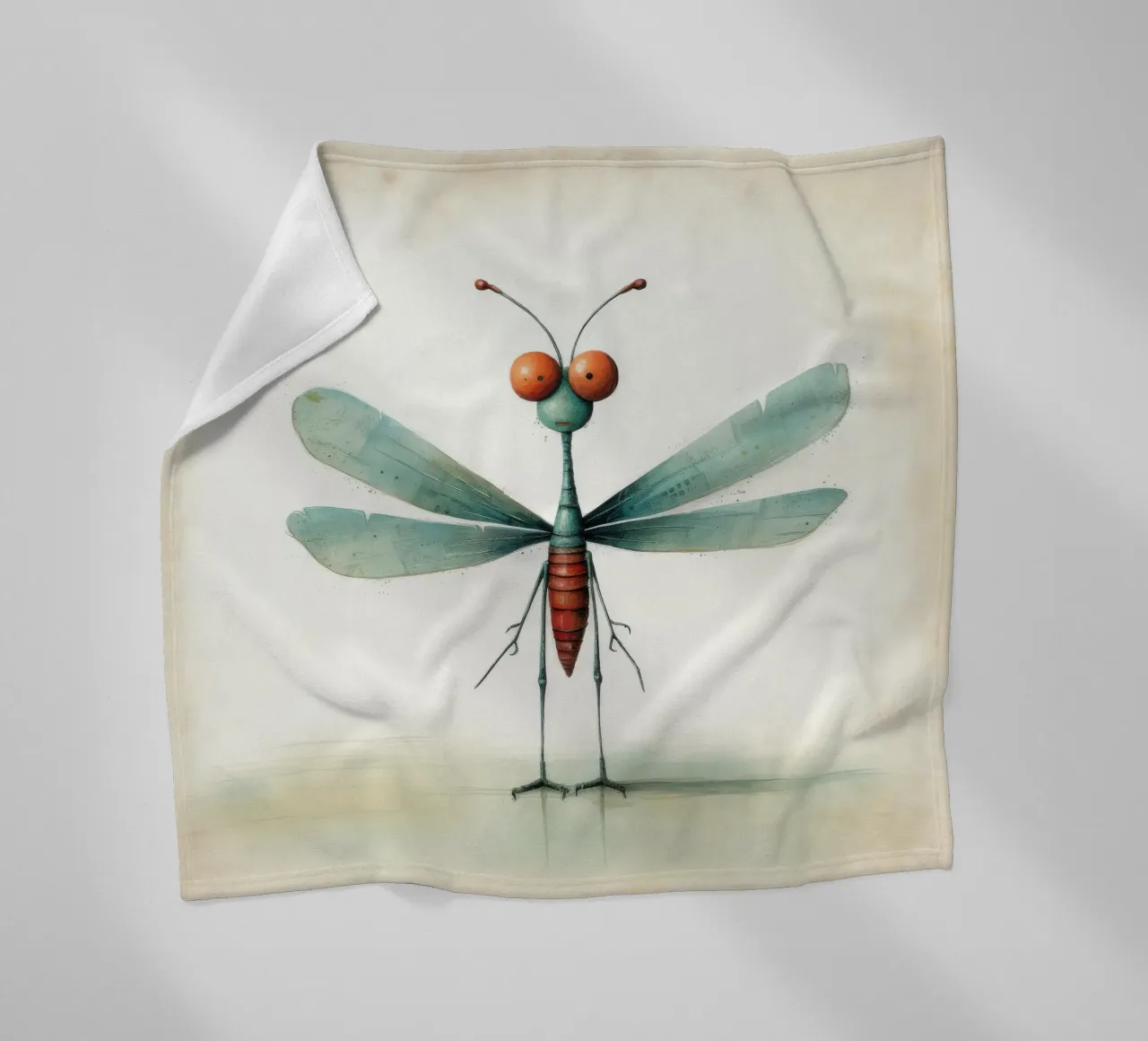 Libellula minimale 3 coperta in pile da Minimal Animal Art