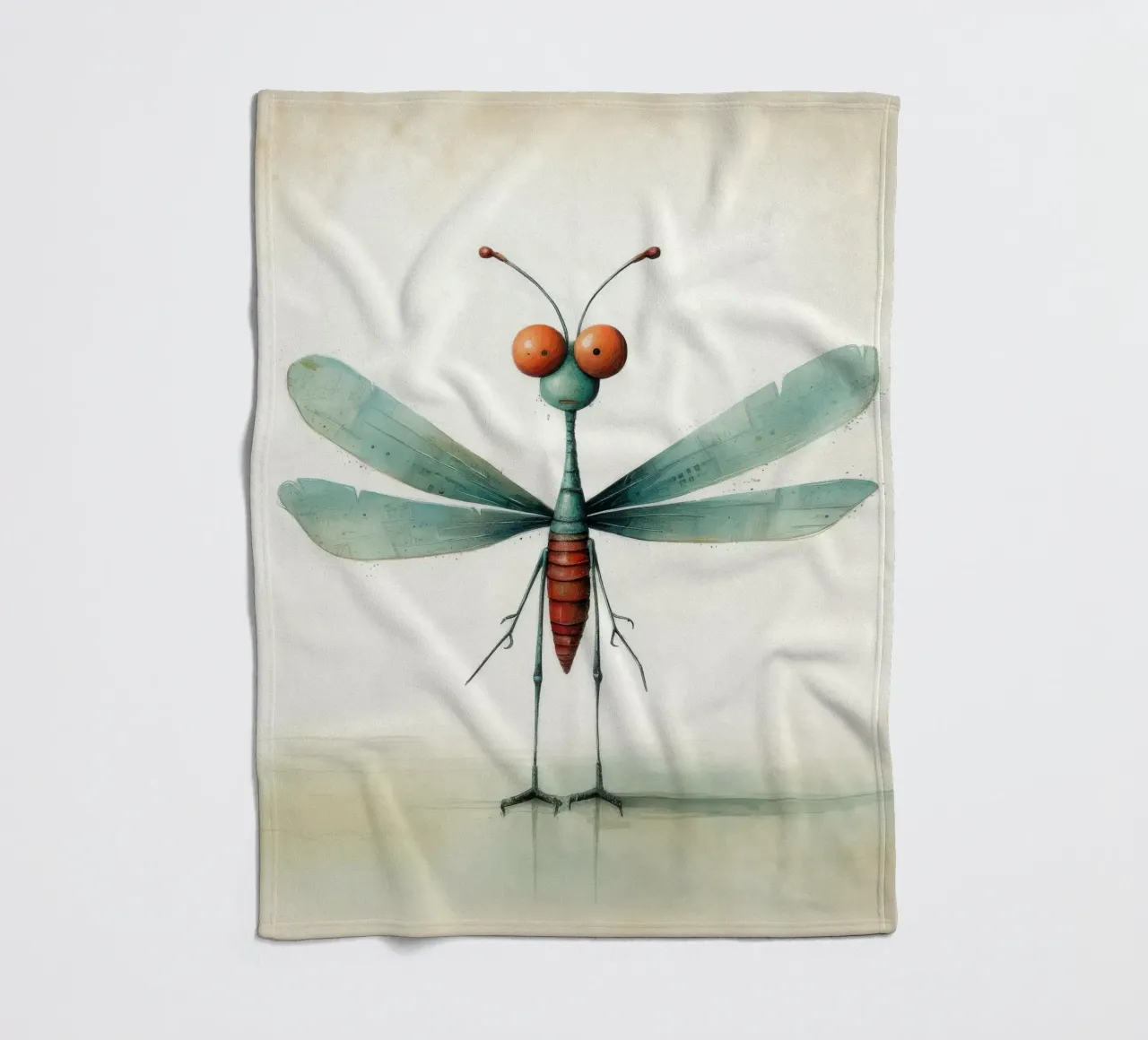 Libellula minimale 3 coperta in pile da Minimal Animal Art