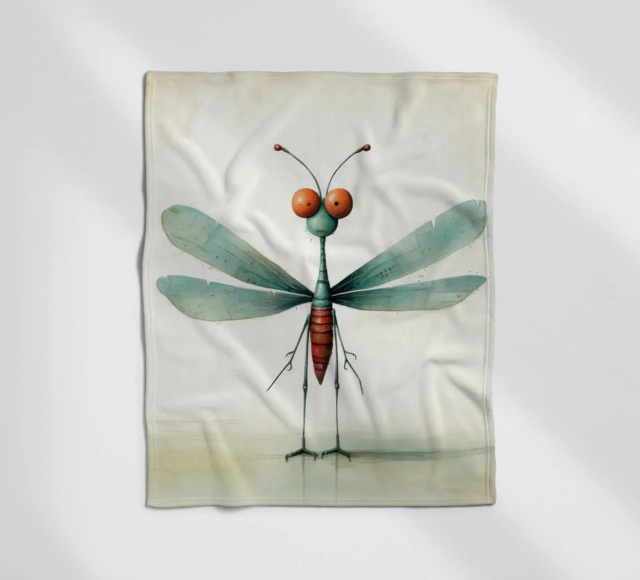 Libellula minimale 3 coperta in pile da Minimal Animal Art