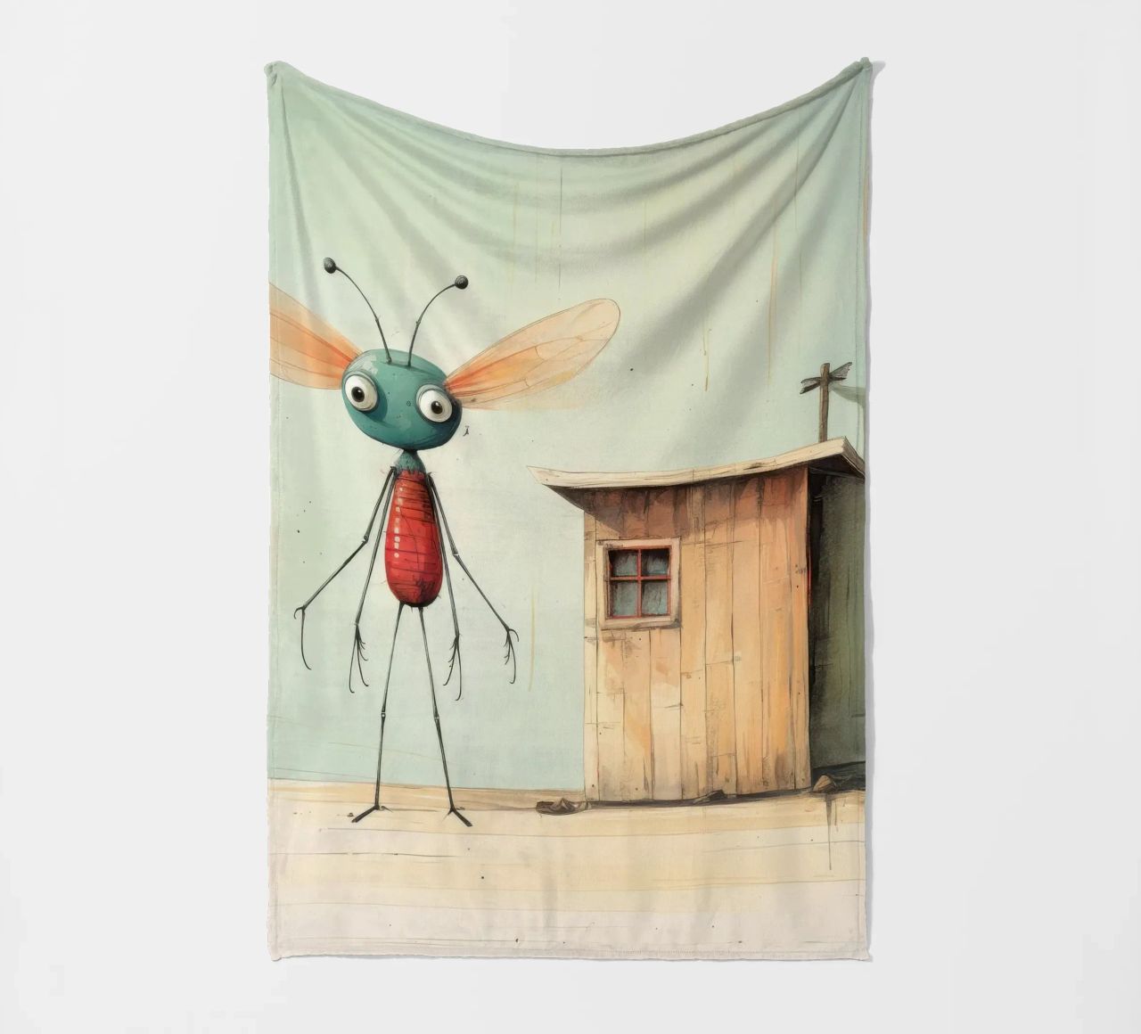 Libellula minimale 4 coperta in pile da Minimal Animal Art