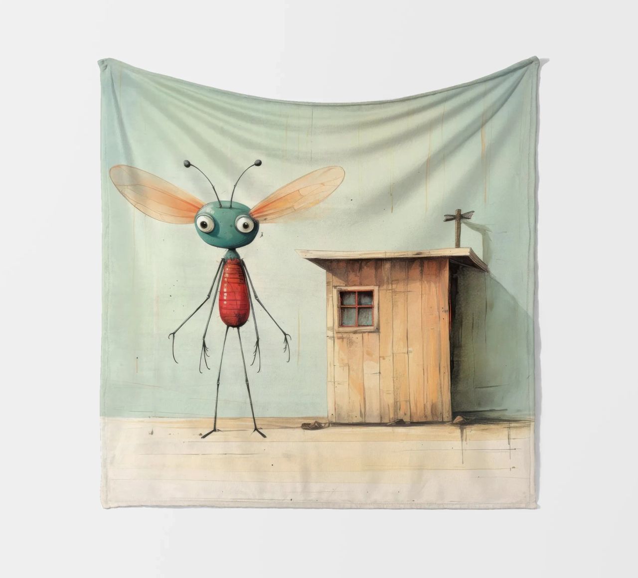 Libellula minimale 4 coperta in pile da Minimal Animal Art
