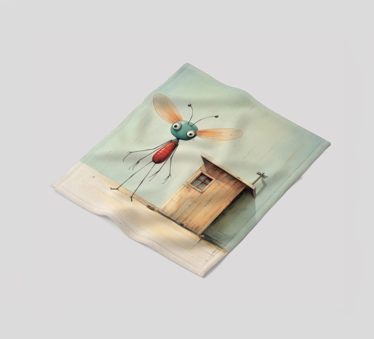 Libellula minimale 4 coperta in pile da Minimal Animal Art