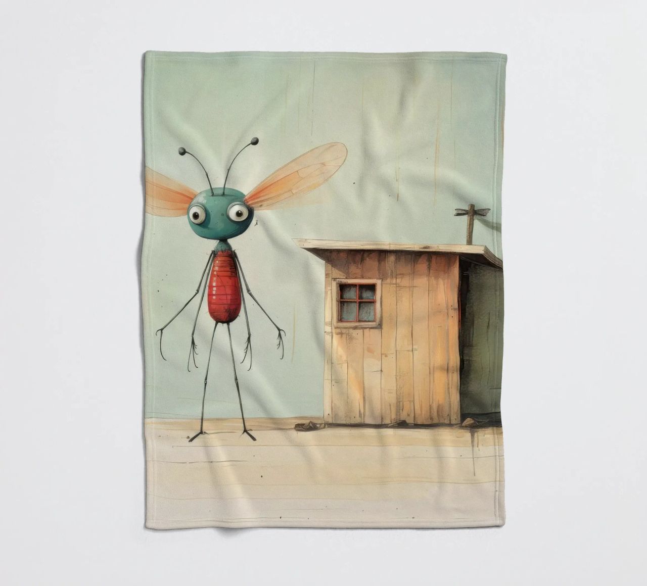 Libellula minimale 4 coperta in pile da Minimal Animal Art