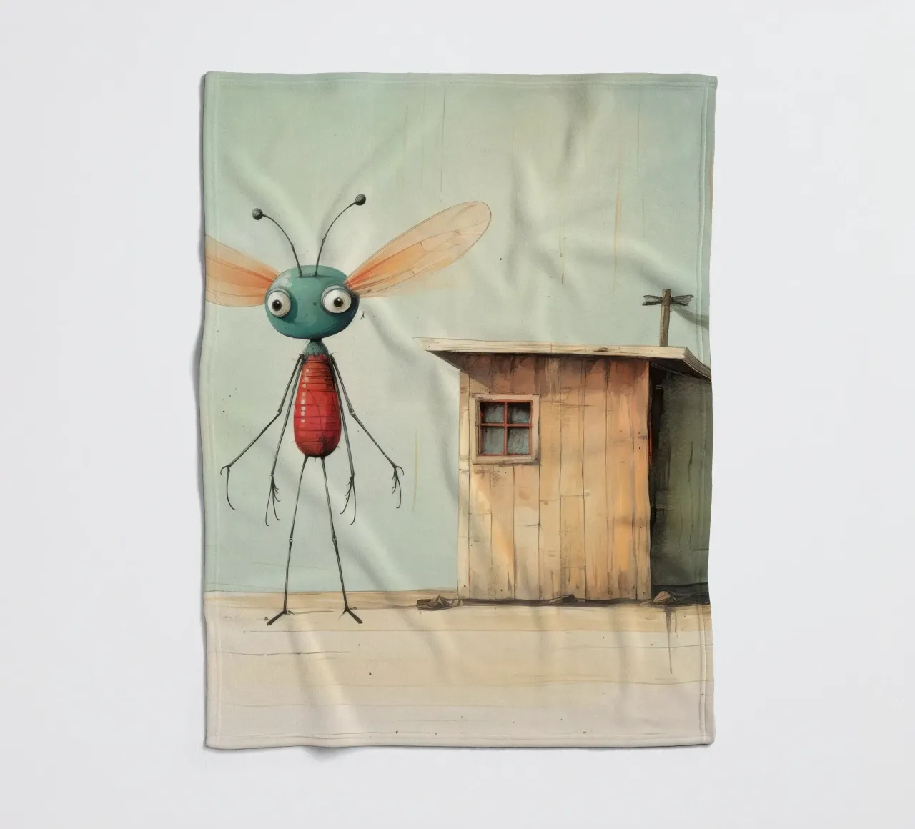 Libellula minimale 4 coperta in pile da Minimal Animal Art