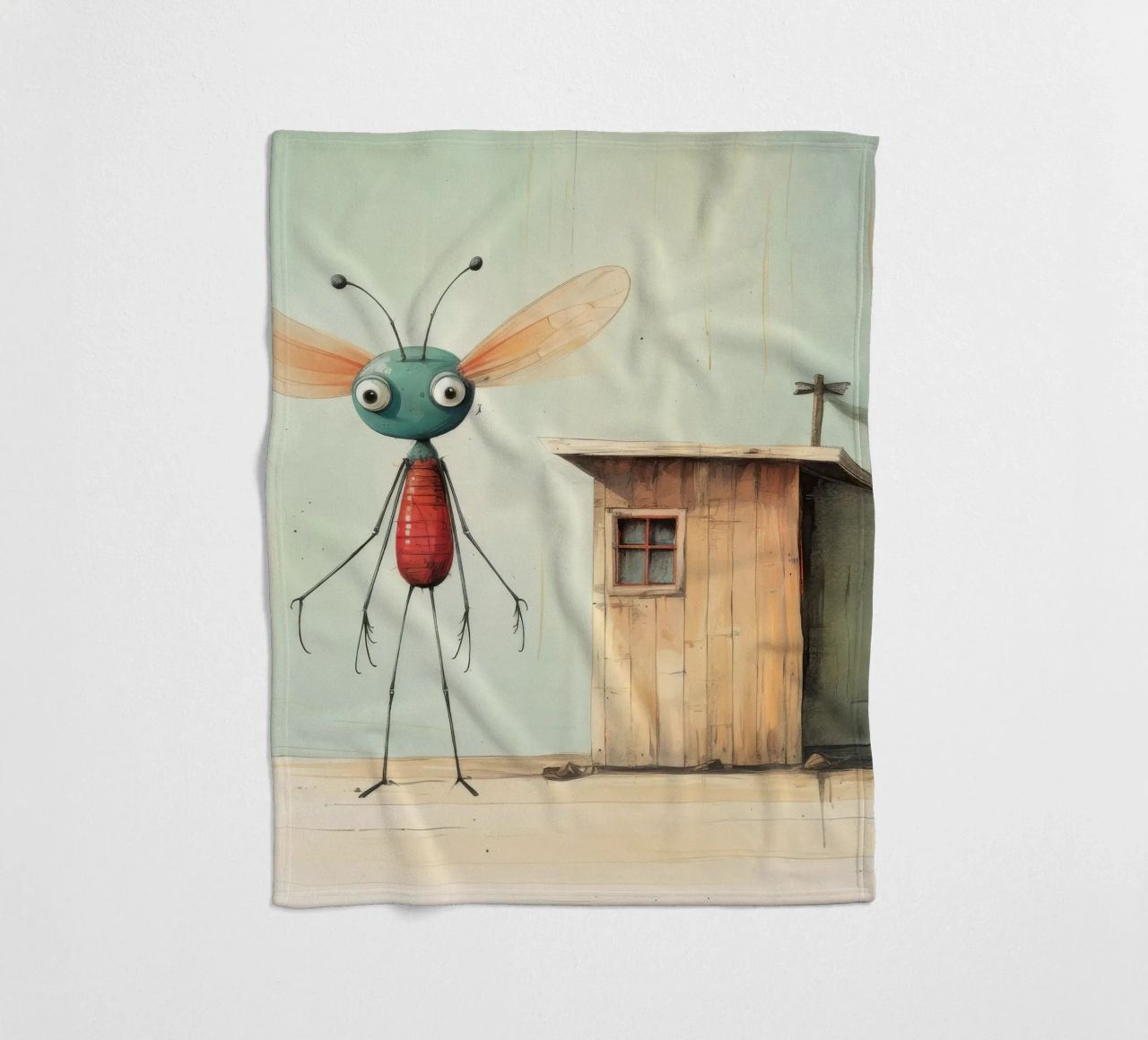 Libellula minimale 4 coperta in pile da Minimal Animal Art