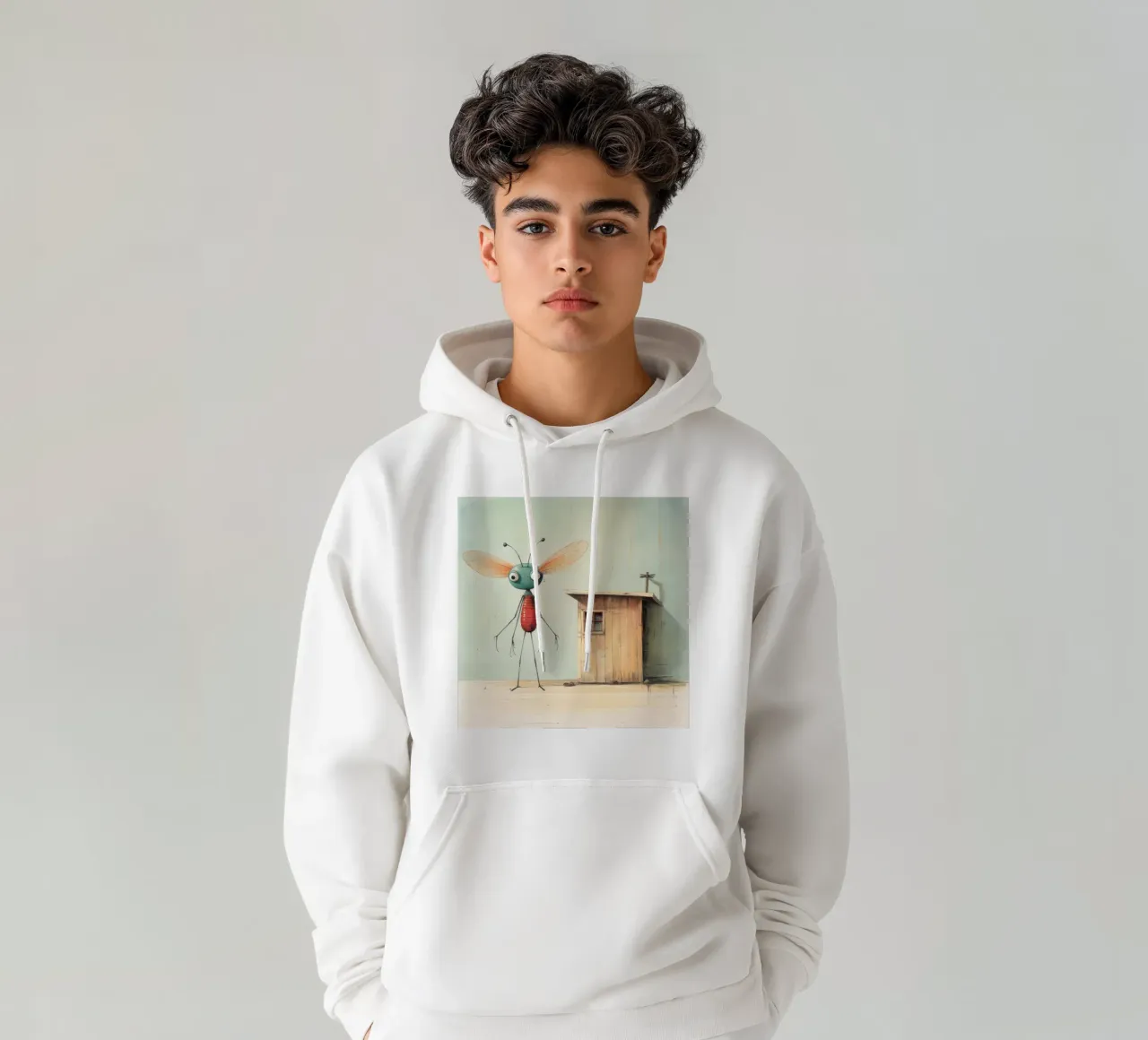 Libellula minimale 4 felpa con cappuccio da Minimal Animal Art