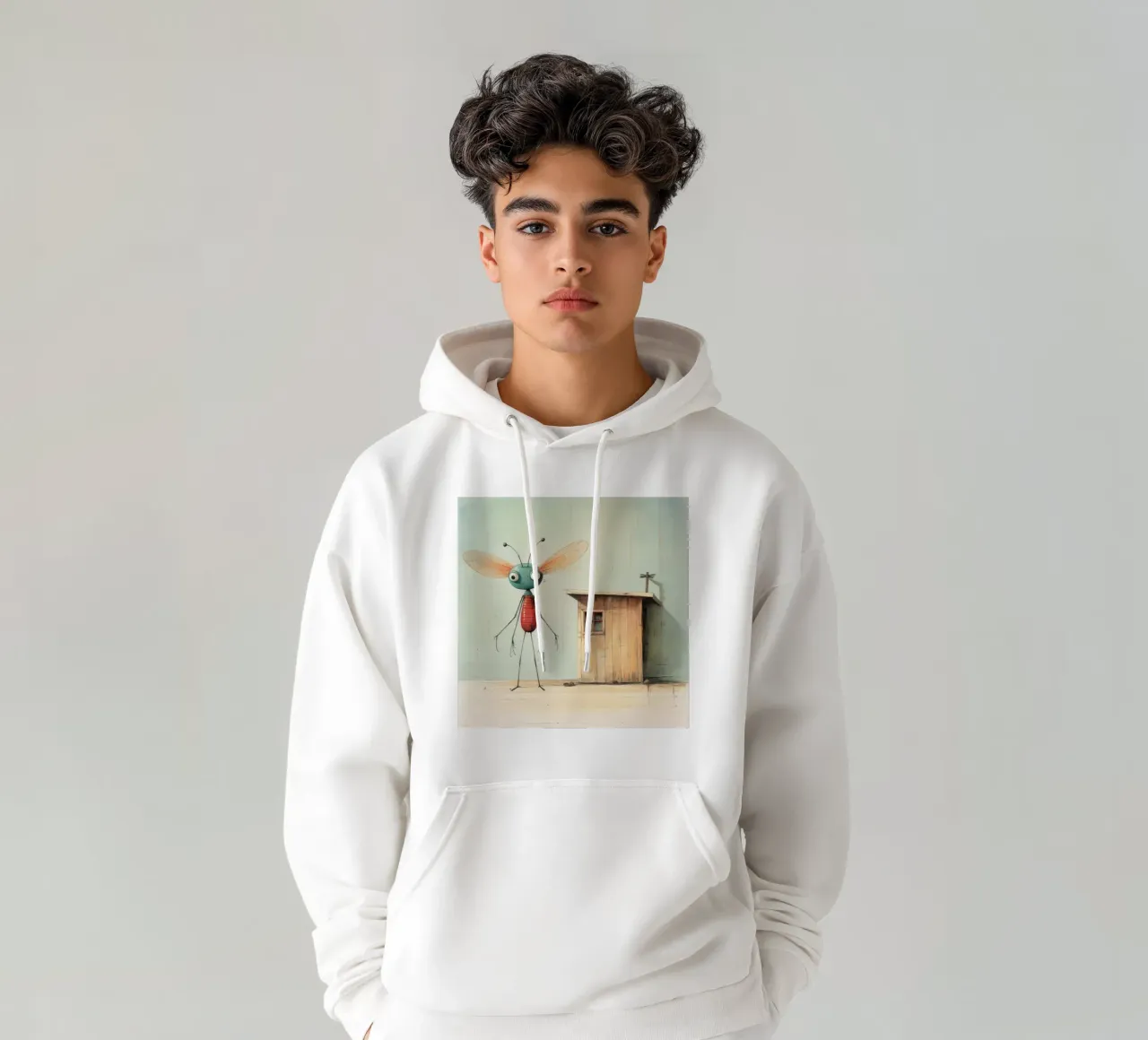Libellula minimale 4 felpa con cappuccio da Minimal Animal Art