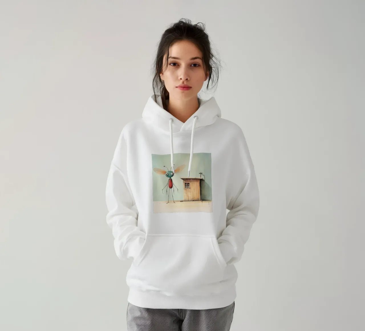 Libellula minimale 4 felpa con cappuccio da Minimal Animal Art