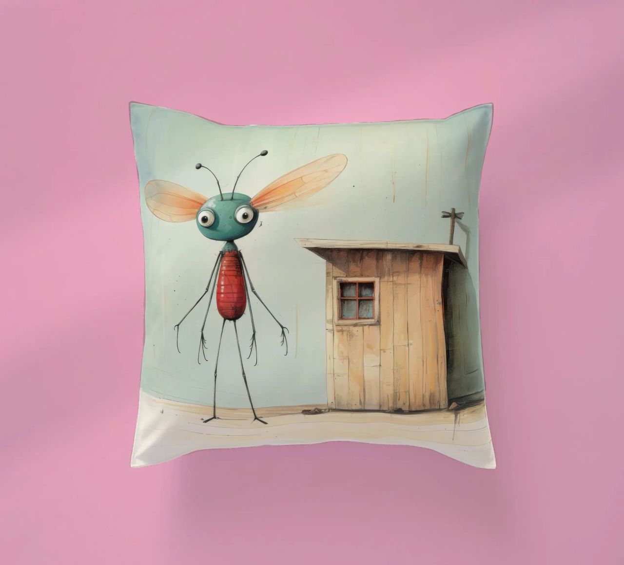 Libellula minimale 4 cuscino da Minimal Animal Art
