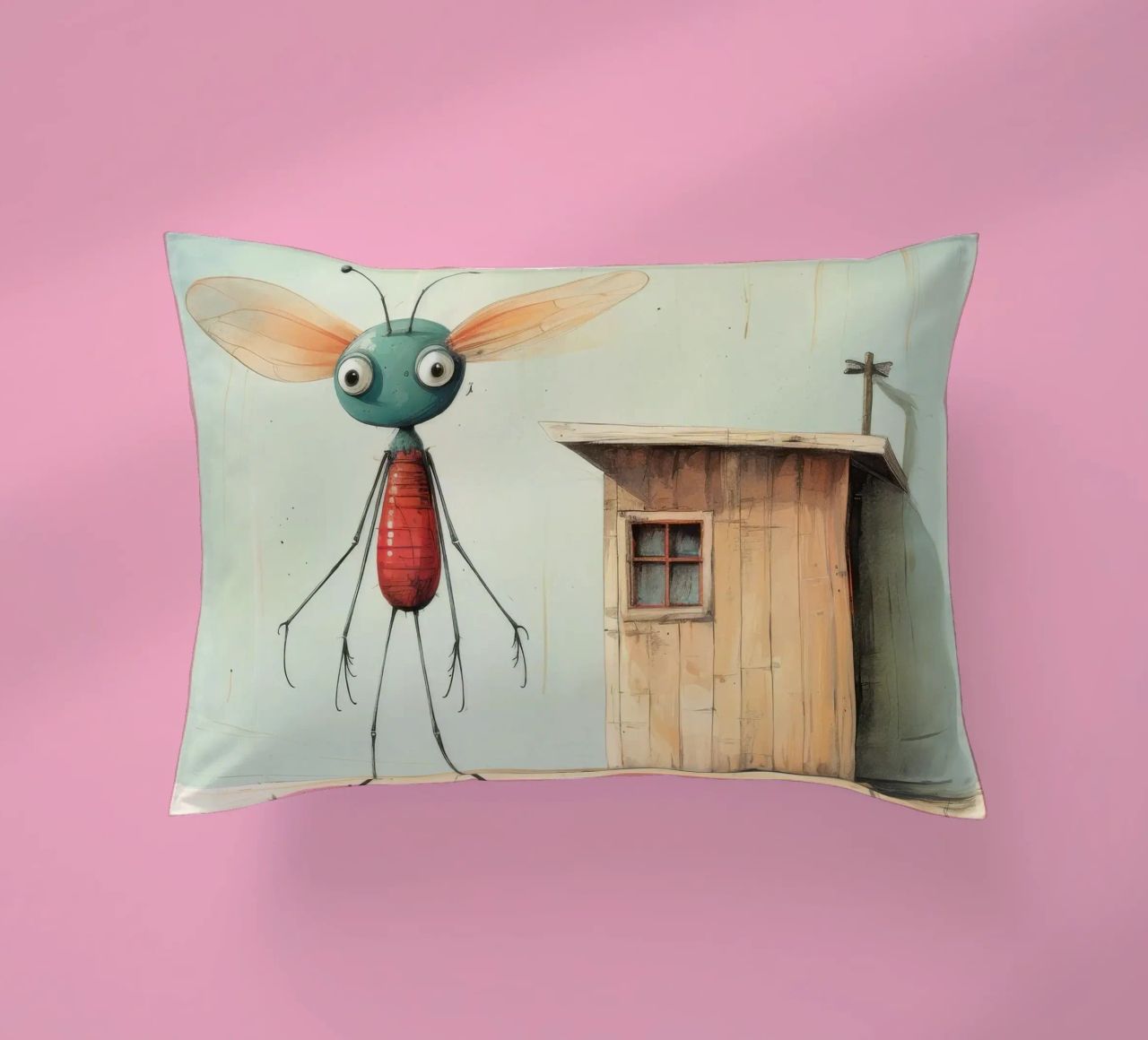 Libellula minimale 4 cuscino da Minimal Animal Art