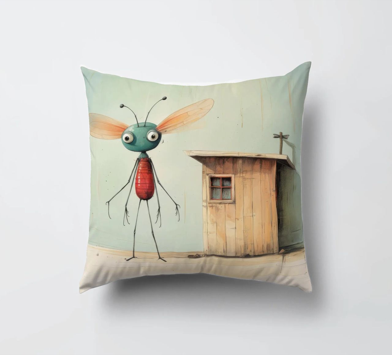 Libellula minimale 4 cuscino da Minimal Animal Art