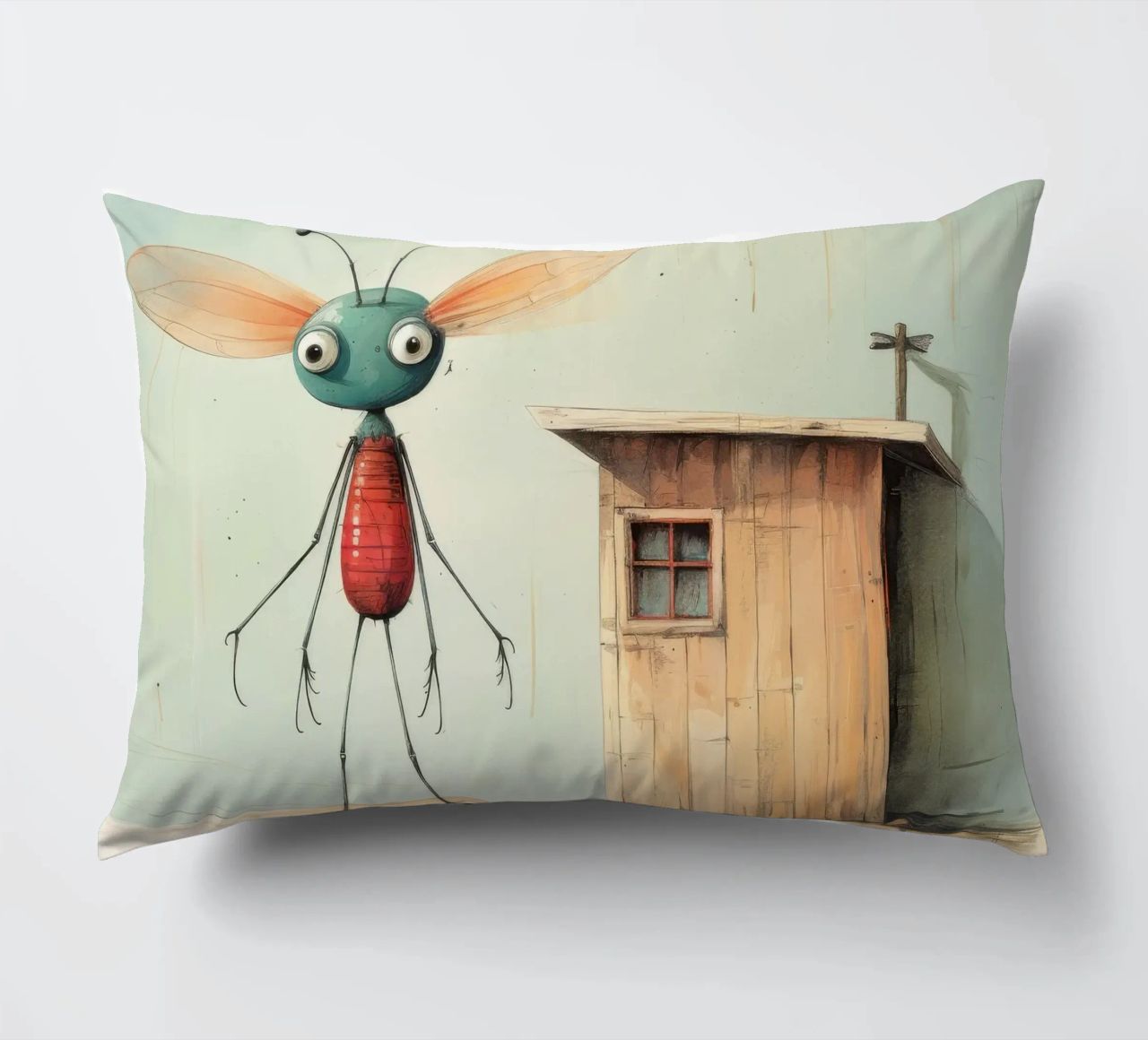 Libellula minimale 4 cuscino da Minimal Animal Art