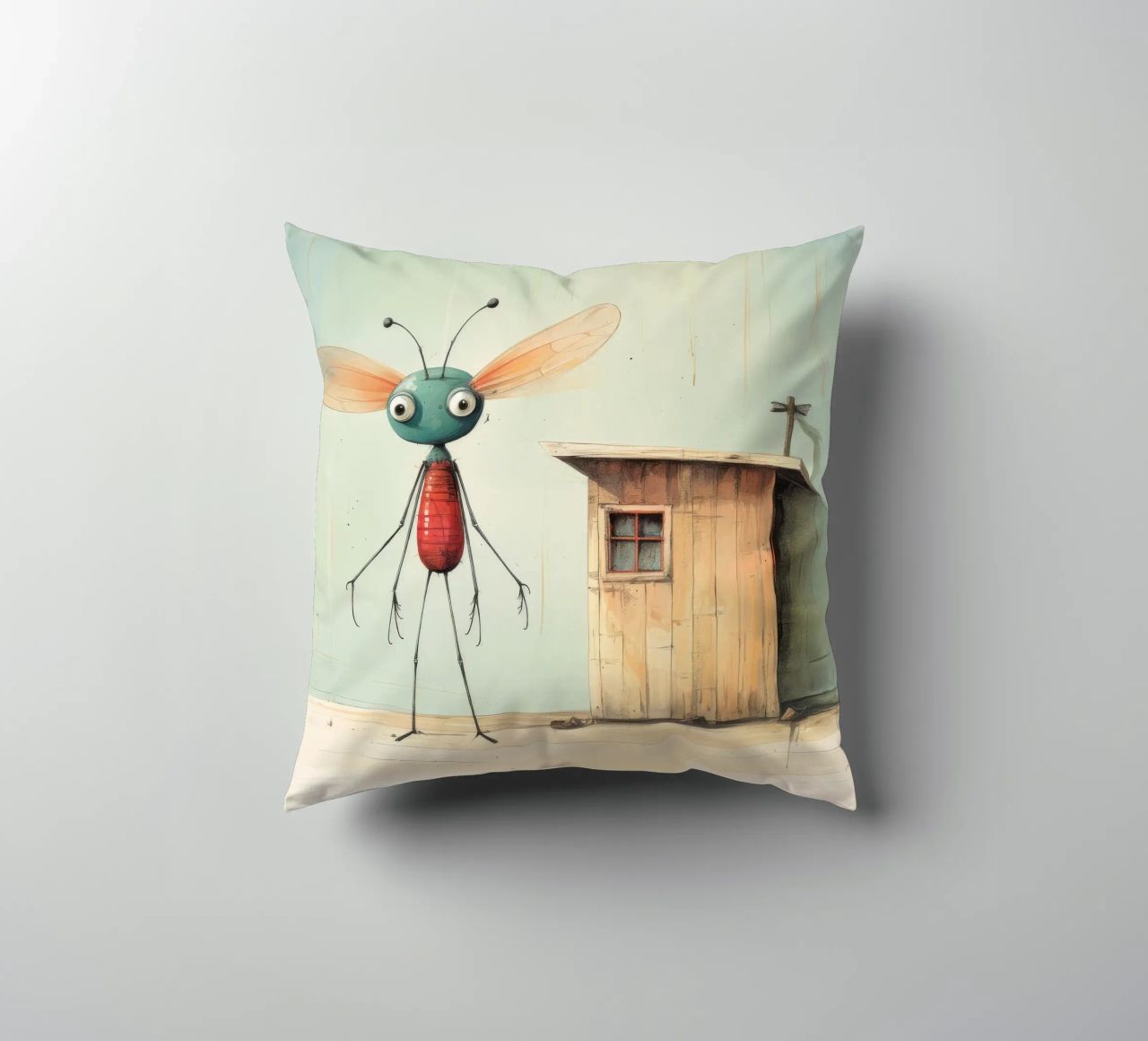 Libellula minimale 4 cuscino da Minimal Animal Art