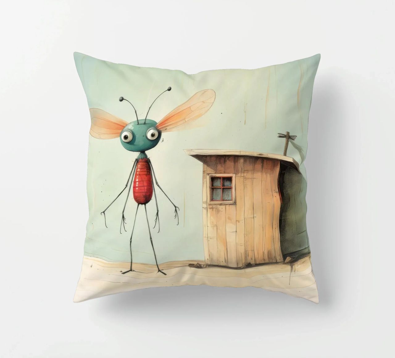 Libellula minimale 4 cuscino da Minimal Animal Art