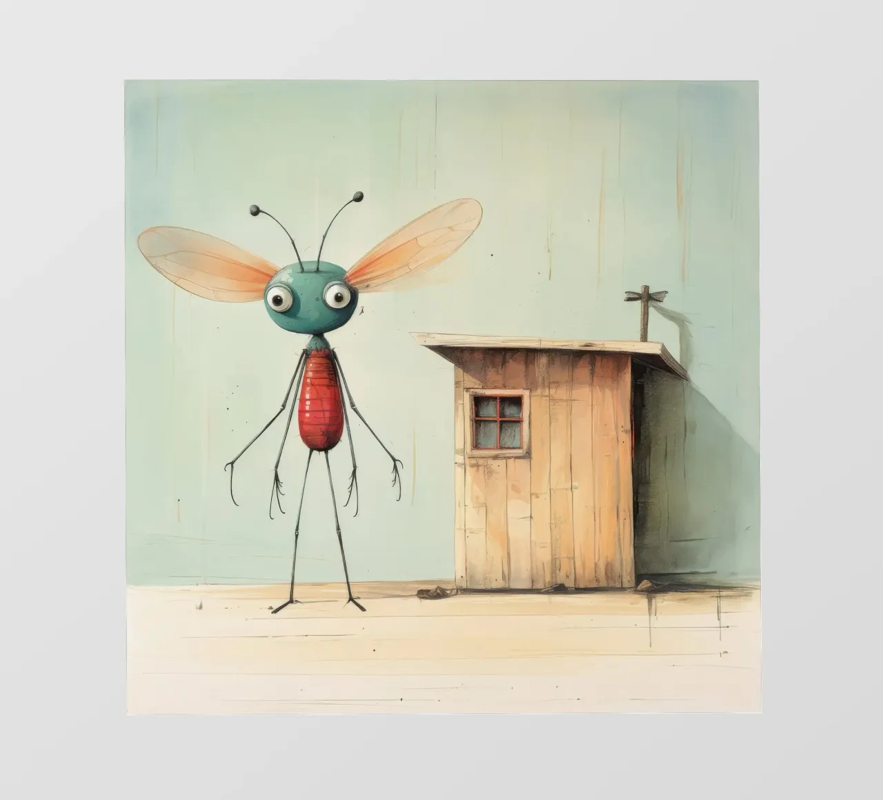 Libellula minimale 4 telo in pvc da Minimal Animal Art