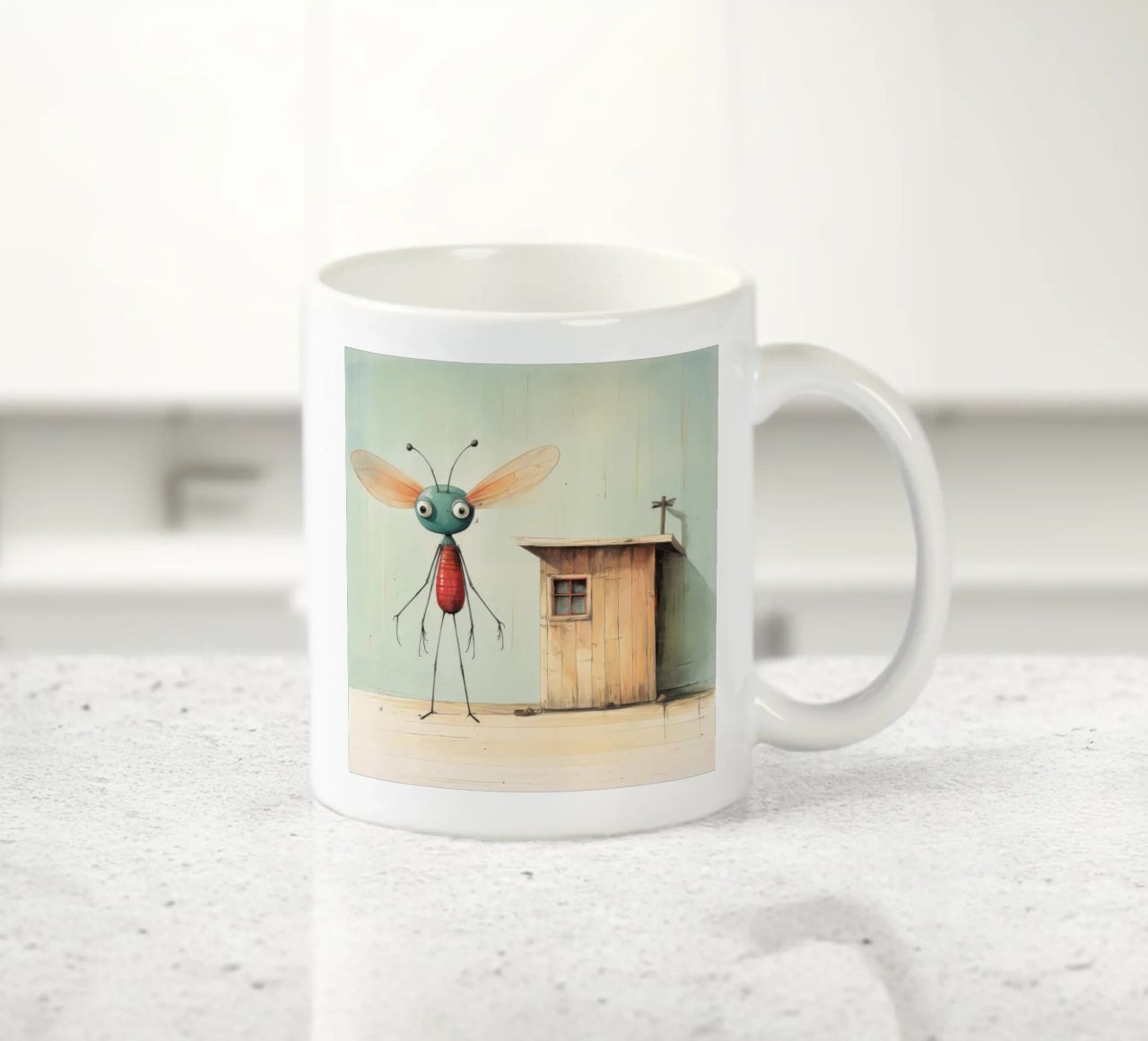 Libellula minimale 4 tazza in ceramica da Minimal Animal Art