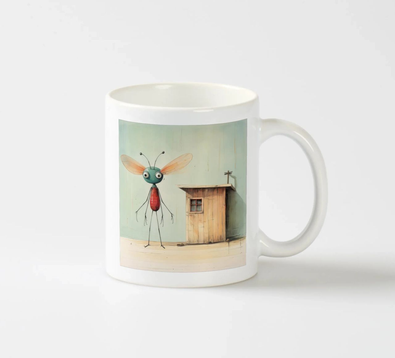 Libellula minimale 4 tazza in ceramica da Minimal Animal Art