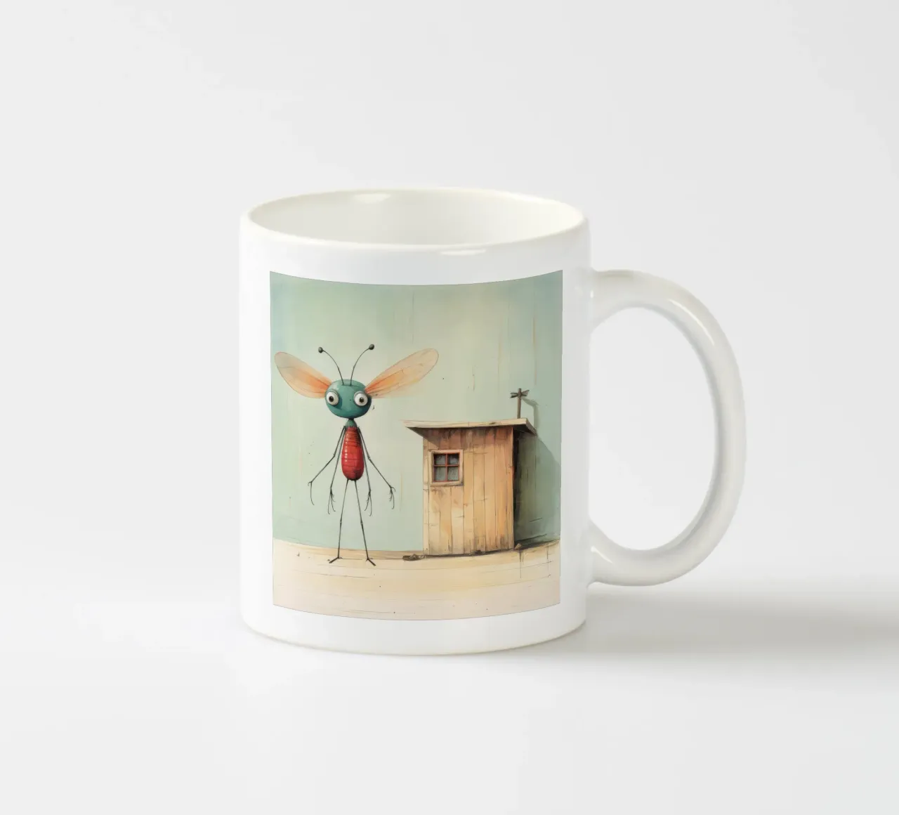 Libellula minimale 4 tazza in ceramica da Minimal Animal Art