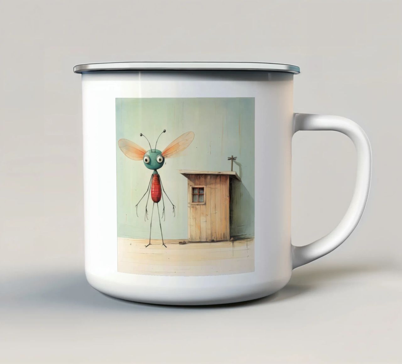 Libellula minimale 4 tazza in smalto da Minimal Animal Art