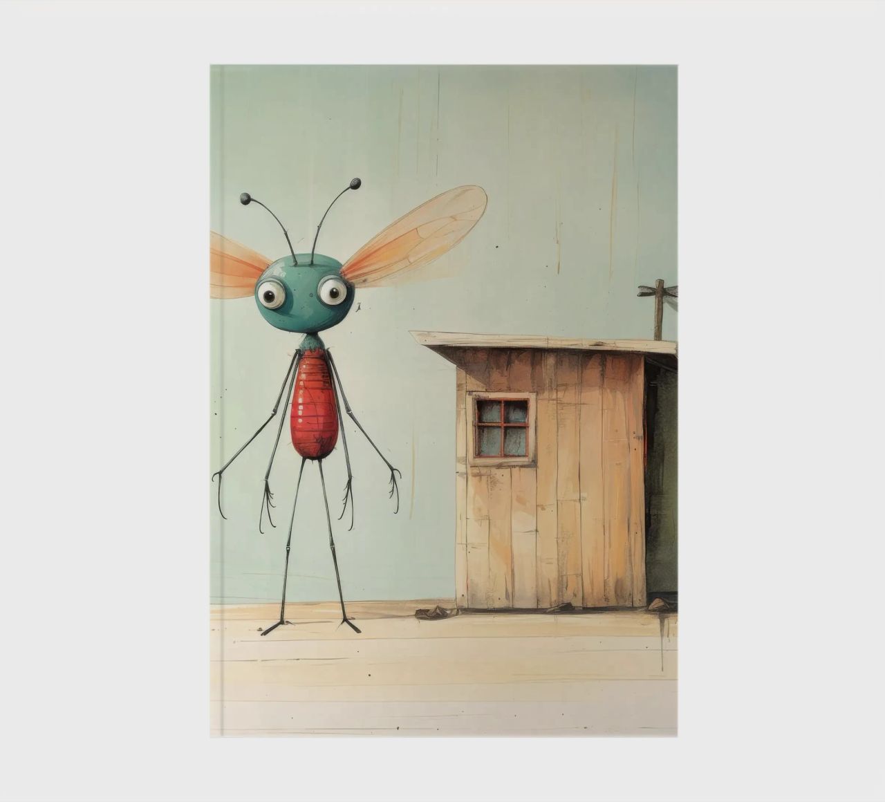 Minimal Dragonfly 4 notebook by Minimal Animal Art