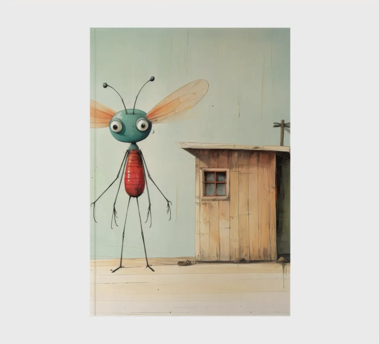 Minimal Libelle 4 Notizbuch von Minimal Animal Art