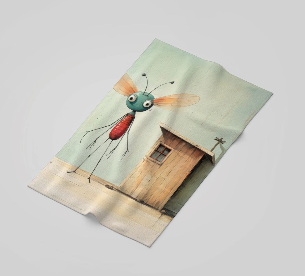 Libellula minimale 4 telo mare da Minimal Animal Art