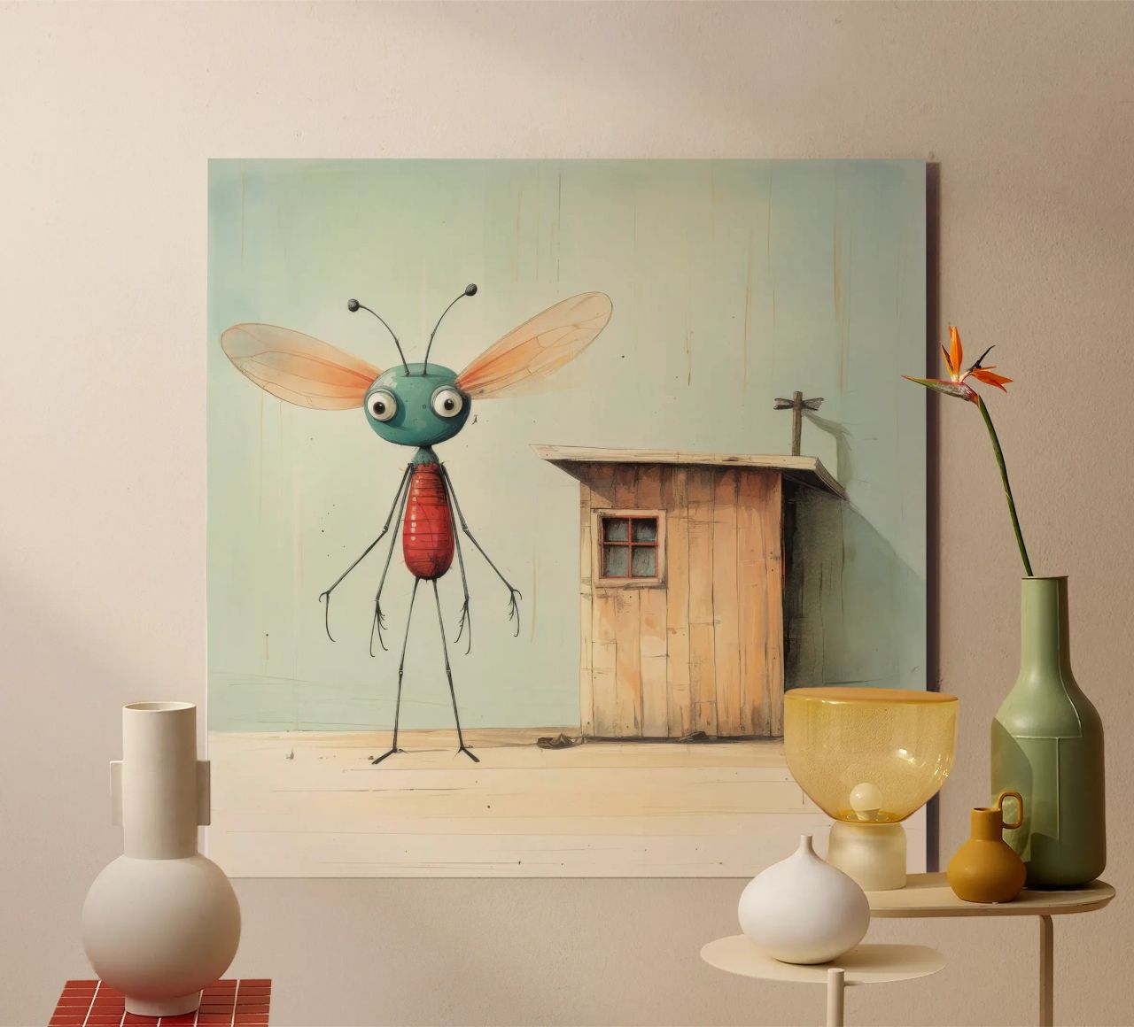 Libellula minimale 4 alluminio dibond da Minimal Animal Art