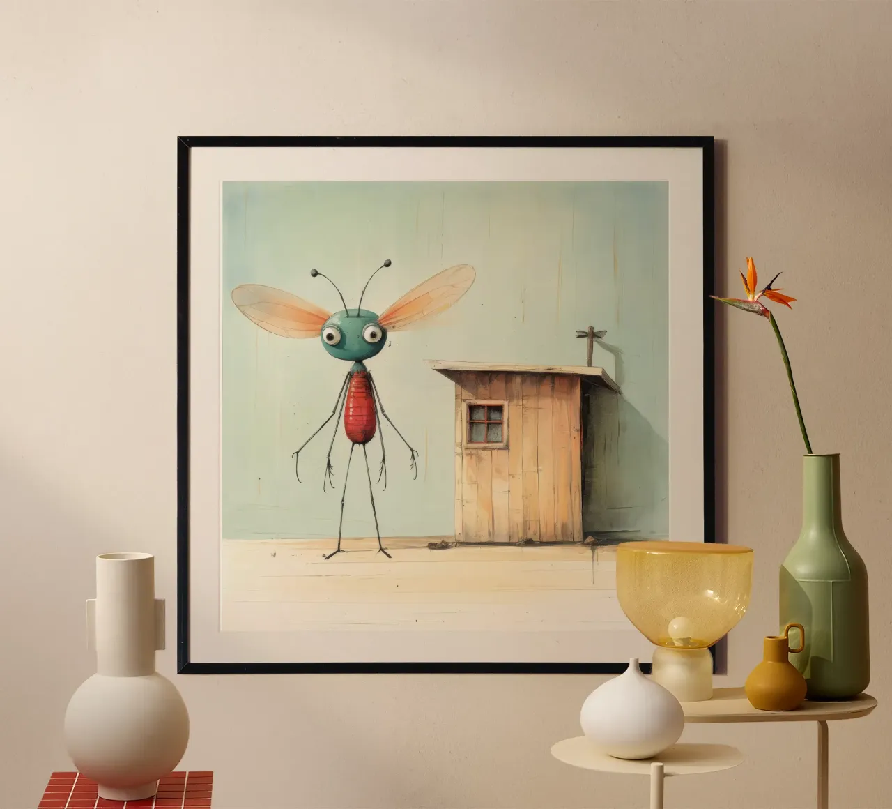Minimo Dragonfly poster da Minimal Animal Art