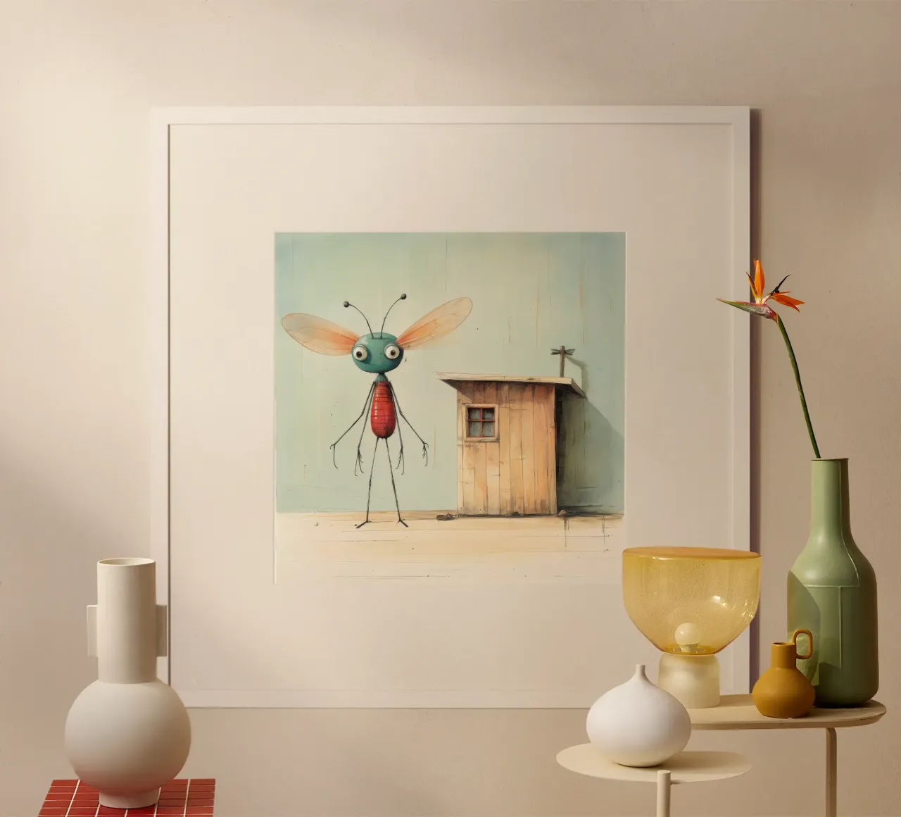 Minimo Dragonfly poster da Minimal Animal Art