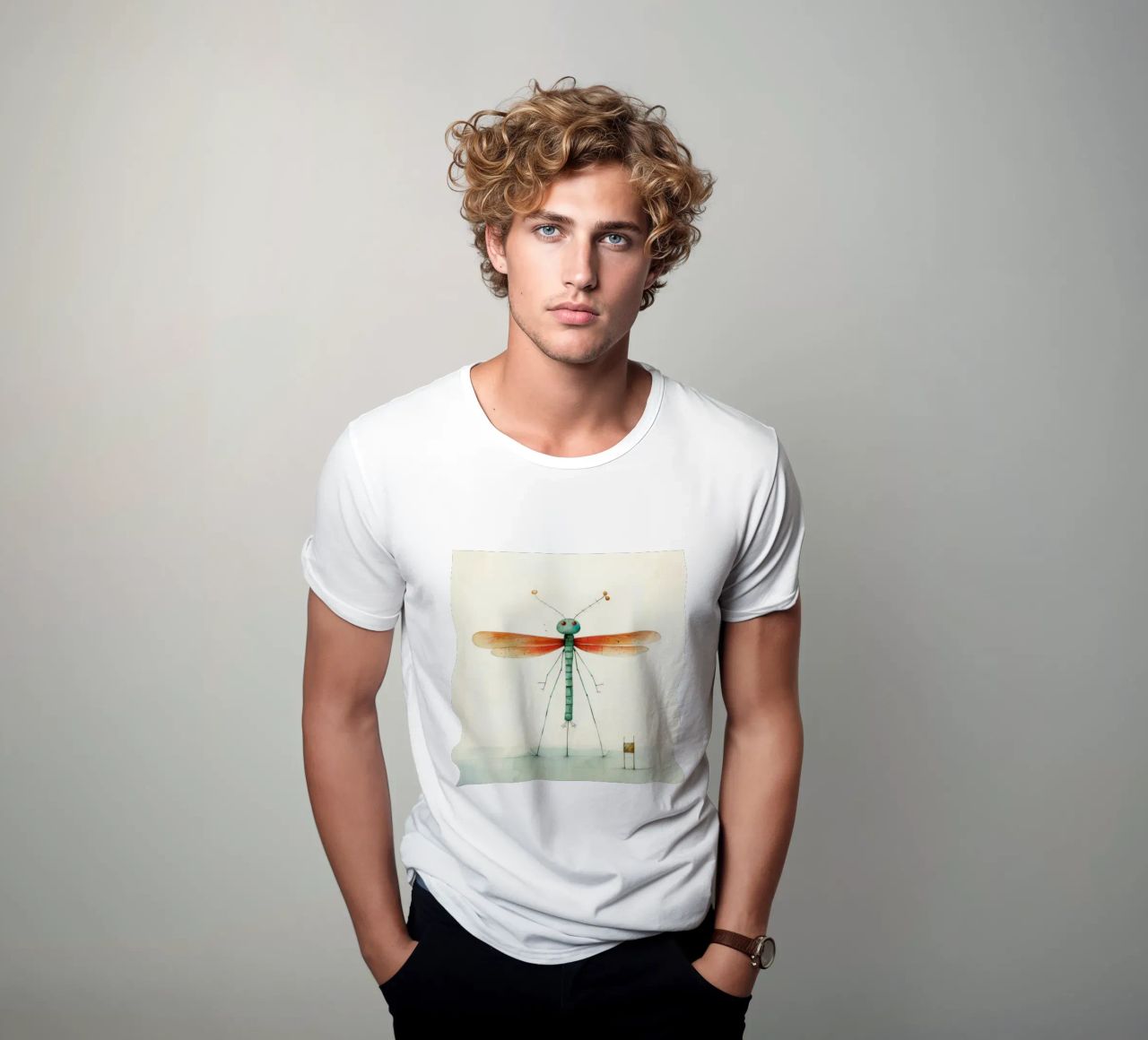 Libellula minima 1 t-shirt da Minimal Animal Art