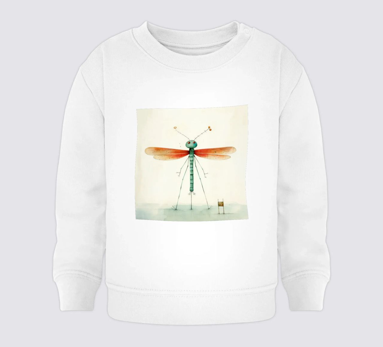 Libellula minima 1 felpa neonato da Minimal Animal Art