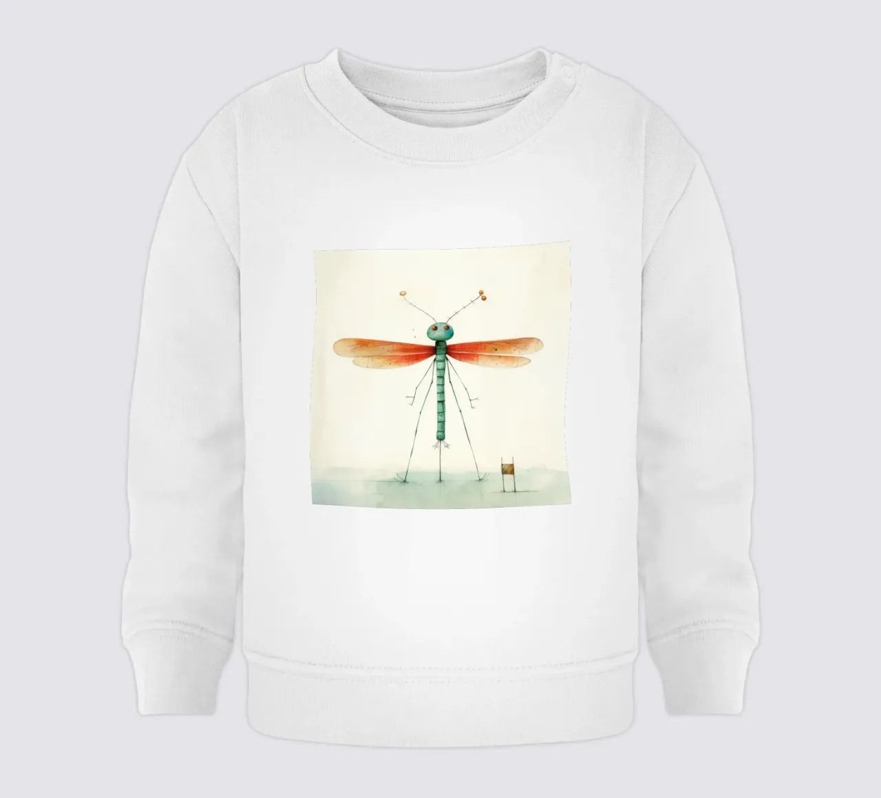 Libellula minima 1 felpa neonato da Minimal Animal Art