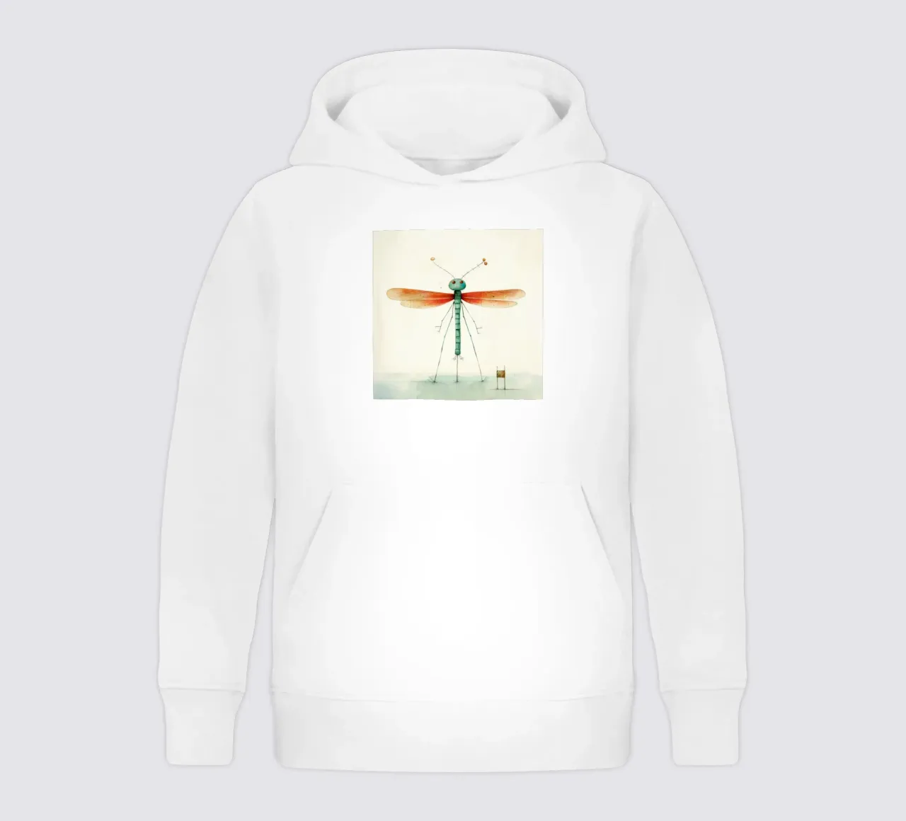 Libellula minima 1 felpa bambino con cappuccio da Minimal Animal Art