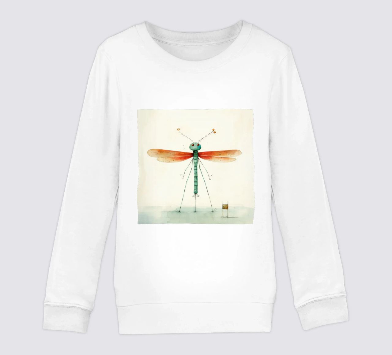 Libellula minima 1 felpa bambino da Minimal Animal Art
