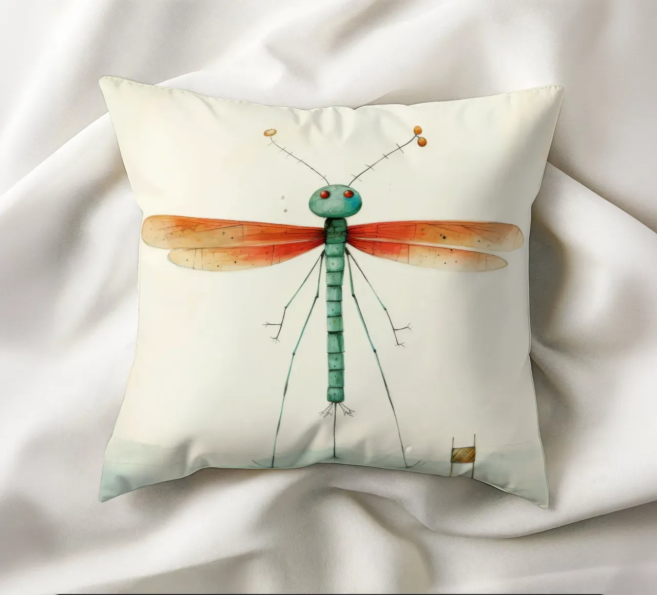 Libellula minima 1 cuscino da Minimal Animal Art